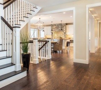 Calgary Custom Home Building - Renovated Interior with stairs