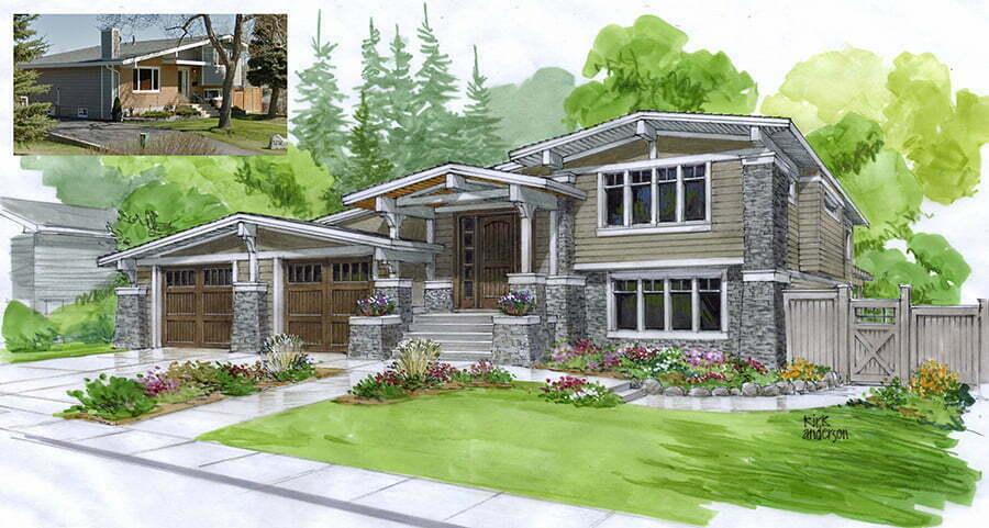 Calgary-House-Exterior-Reno-Rendering-Before-After